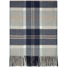 Lambswool Blanket - Bannockbane Grey Tartan 